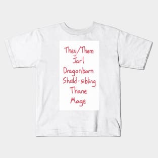 Gender-Neutral Titles (nerdy version, red) Kids T-Shirt